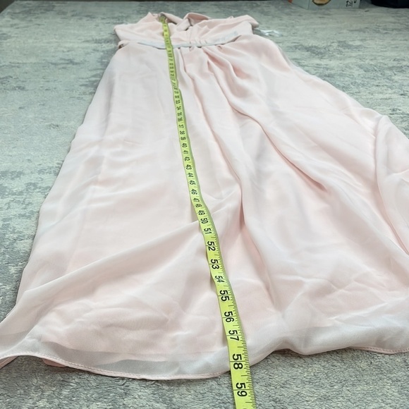 NWT Jenny Packham Chiffon Maxi Dress Gown Bridesmaid Twist Back JP1002 Blush 8 - Picture 9 of 13
